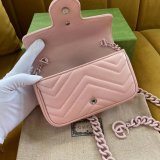 Knockoff Gucci GG Marmont matelassé leather super 699757 bag