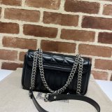 Gucci Designer Copy GG Marmont Matelassé 446744 Black Bag