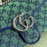 Gucci Knockoff 443497 GG Marmont matelassé shoulder green bag