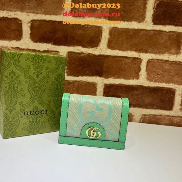 Gucci Knockoff GG Supreme Jumbo Ophidia Card Case 523155 Wallet