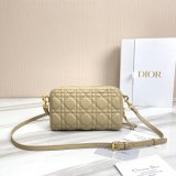 High Quality Dior Caro Bag Brown Supple Cannage Calfskin