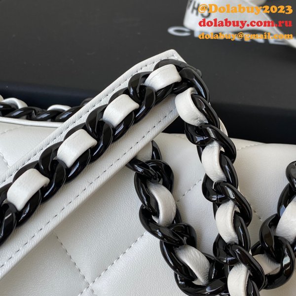 Best Quality Replica New WOC AP0957 19 Wallet Chain Glossy Calfskin Bag