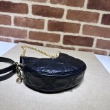 Gucci 1:1 Mirror 739736 GG Matelassé Designer Black/Pink Bag