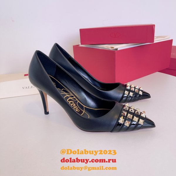 Perfect Valentino Rivet Shoes Top Quality Knockoff for Sale