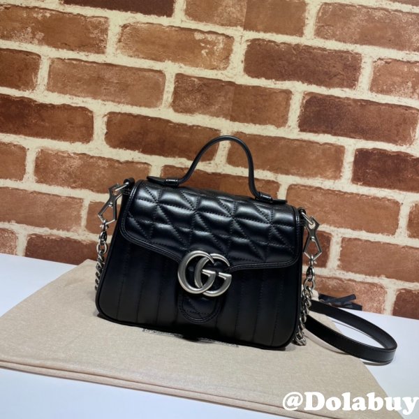 Gucci Best Quality GG Marmont Mini Top Handle 583571 Bag