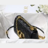 Wholesale Dior Caro 20cm Bag Black Supple Cannage Calfskin