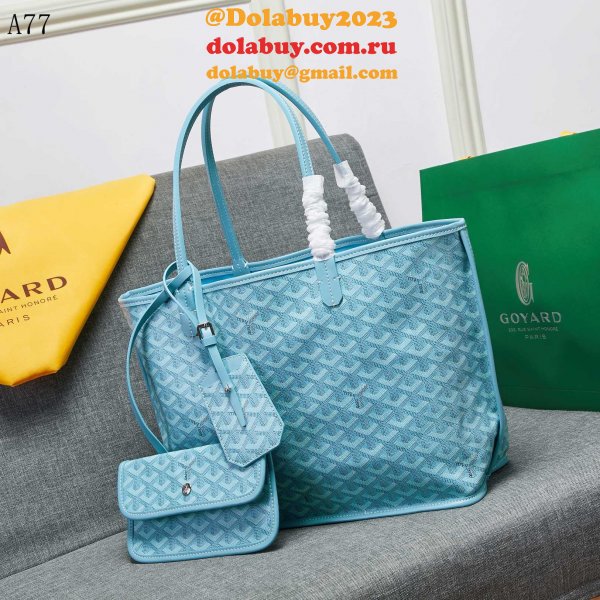 Wholesale Goyard Classic Chevron St. Louis PM Totes Sky-Blue Bags