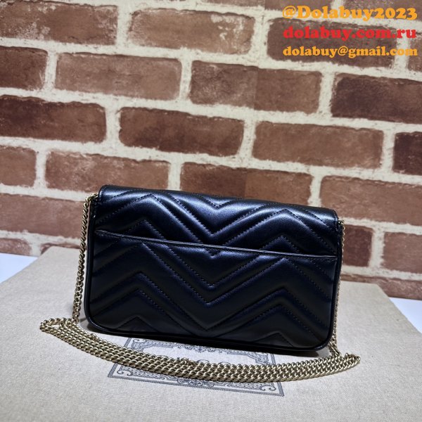 GG Marmont Gucci Replica Card Case Chain Wallet 751526 Bag