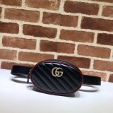 Replica Gucci Hibiscus 476434 AAA+ Chevron Leather GG Marmont