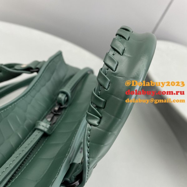 AAA+ Balenciaga Replica cuag Dark green crocodile bag