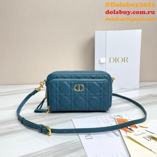 High Quality Dior Caro Bag Brown Supple Cannage Calfskin