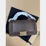 Best Luxury CC Snake SKIN Le Boy Handbag 25CM