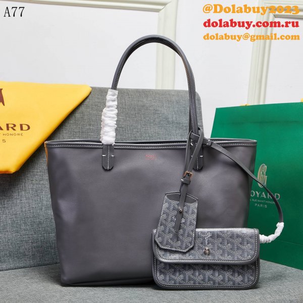 Replica Goyard Classic Chevron St. Louis PM Totes Dark grey Bags