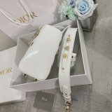 Best DIOR LADY Wholesale PATENT LEATHER HANDBAG 20cm white