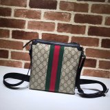 Top Quality Gucci Web GG Supreme Flat Messenger Replica 471454 Bag