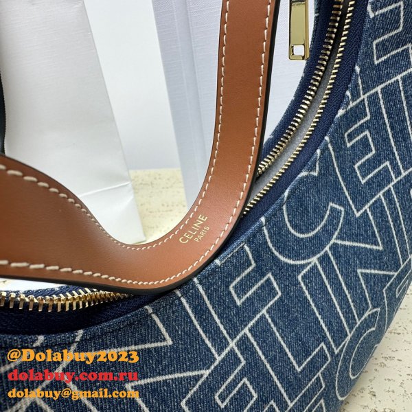 Celine Designer 1:1 Mirror Ava Denim 193952 Fake Bag