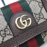 UK Gucci Replica Brown Ophidia GG 523174 wallet