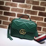 Top Quality Gucci Replica 498100 Leather GG Marmont Small Shoulder Bag