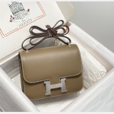 Hermes Constance Bag 18cm Epsom Leather Elephant grey