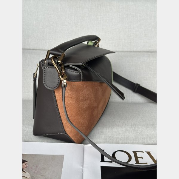 Small Puzzle Bag In Classic Calfskin And Suede 24cm