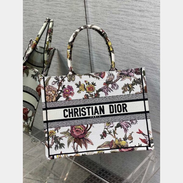 Christian Dior 26.5/36/41.5CM AAA+ Replica Canvas CD Book Tote Bag