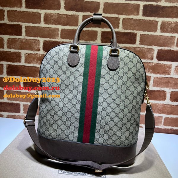 Top Quality Gucci UK Savoy 724654 Bowling Ebony Supreme Tote Bag