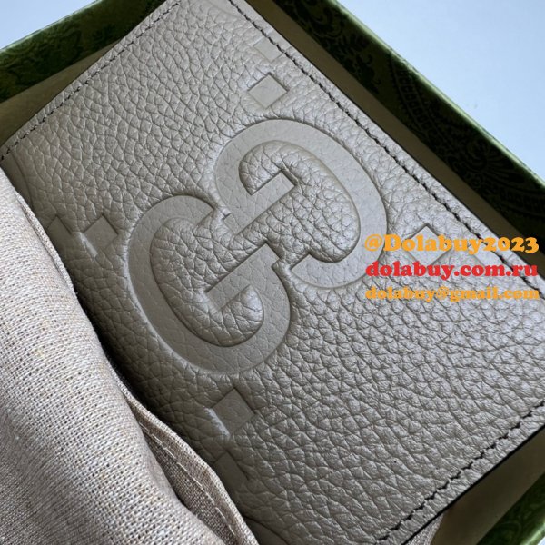 Best Gucci Luxury 739478 Jumbo GG Card Case Wallets