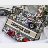 Lady D-Lite Bag Multicolor Lady Dior 24cm Replica Paisley Embroidery