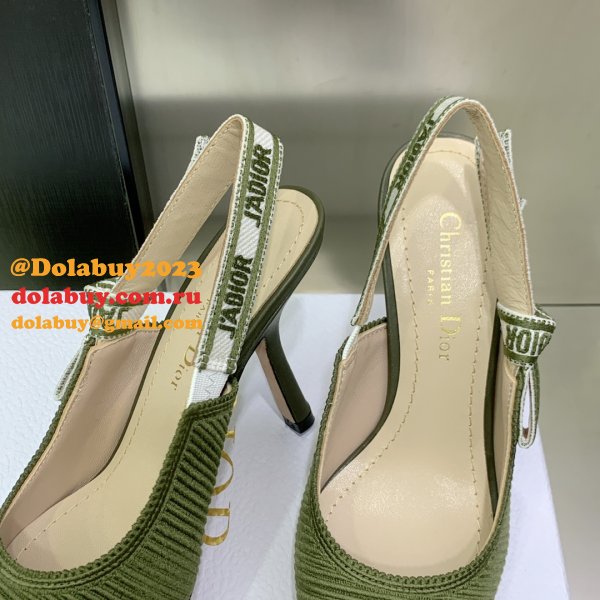 Dior J'Adior Slingback Replica Macrame Pumps Shoes