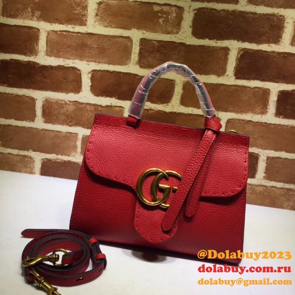 UK Gucci GG Fake Marmont leather top handle mini 442622 bag