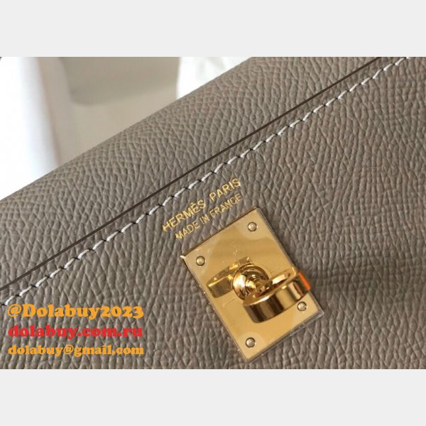 AAA Replica Hermes Mini Kelly Grey Bags