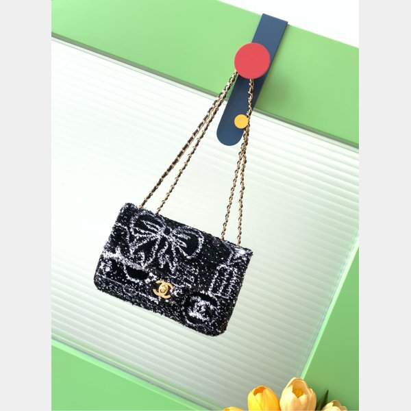 Perfect AAA+ Top Quality AS4561/AS4418 Flap Sequins Bag