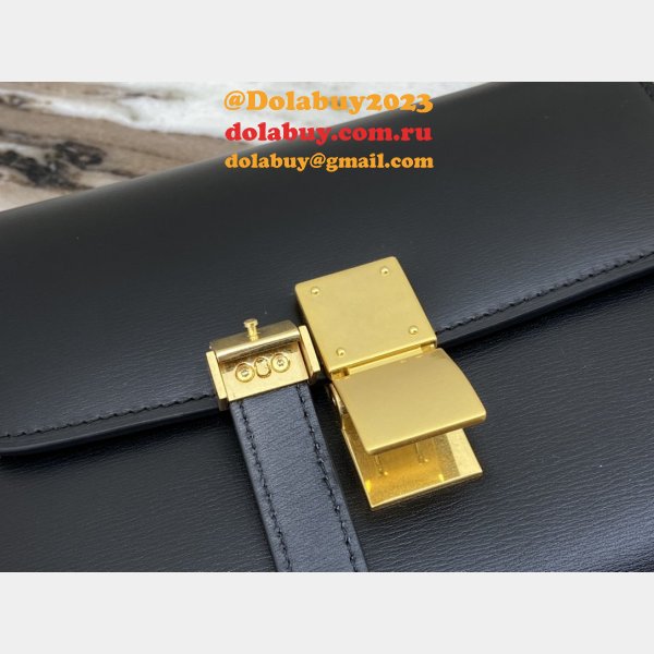 Replica Celine Teen Classic Leather Shoulder Black Bag