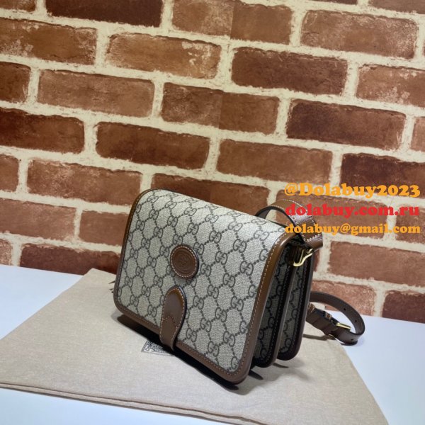 Designer Fake Gucci 671620  shoulder bag with Interlocking G in GG Supreme