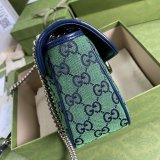 Gucci Knockoff 443497 GG Marmont matelassé shoulder green bag