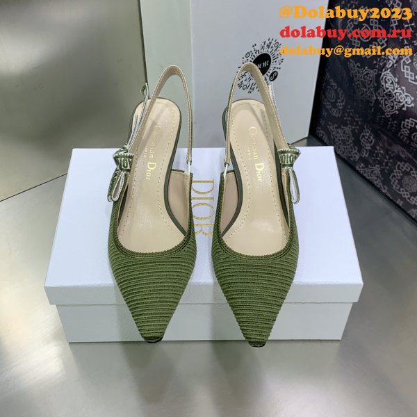 Dior J'Adior Slingback Replica Macrame Pumps Shoes