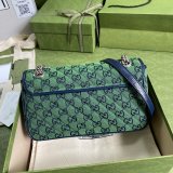 Gucci Knockoff 443497 GG Marmont matelassé shoulder green bag