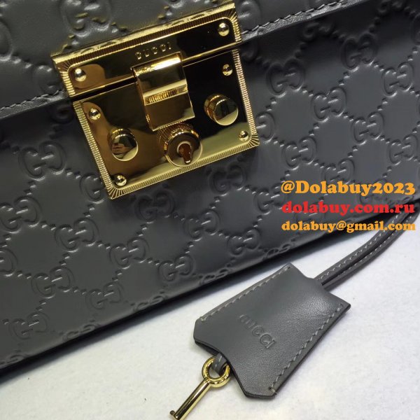 Replica Gucci Best GG Supreme Padlock Small Top Handle 453188 Bag