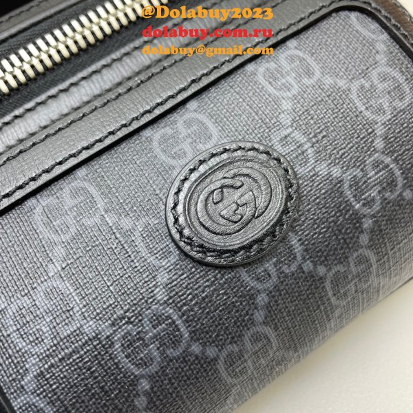 Top Quality Gucci Belt bag with Interlocking G 682933 black GG Supreme