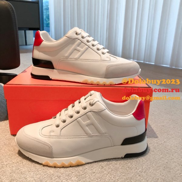 Wholesale Sneakers Leer Wit Hermes Knockoff Shoes