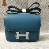 Hermes Constance Bag 18cm Epsom Leather Blue