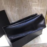 Top Quality YSL Niki 28CM crinkled vintage black leather