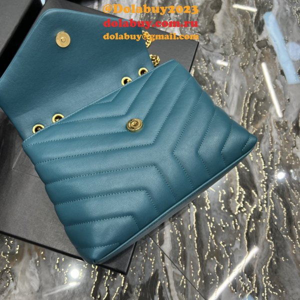 High Quality Designer Loulou Replica Saint Laurent Handbags Green Wholesale