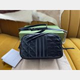 Wholesale Gucci Replicas Best Black/White 447633 Leather GG Marmont Bag