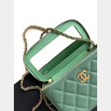 Replica AP4168 Vanity Clutch With Chain Shiny 1:1 Mirror Bag