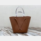 Small Celine Brown Cabas Phantom in soft grained calfskin