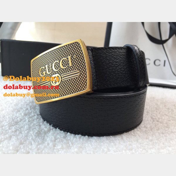 Knockoff Gucci Leather Belt 38mm Black Replica