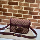 Top Quality Gucci Horsebit 1955 Shoulder GG Supreme 602204 Replica Bag