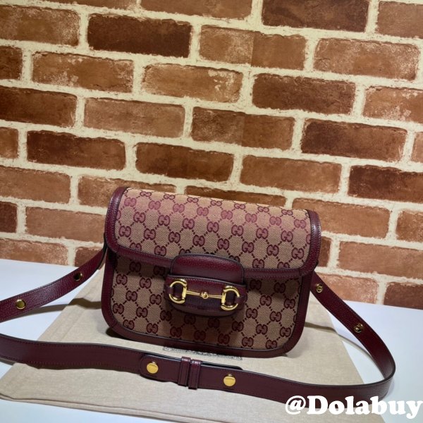 Top Quality Gucci Horsebit 1955 Shoulder GG Supreme 602204 Replica Bag